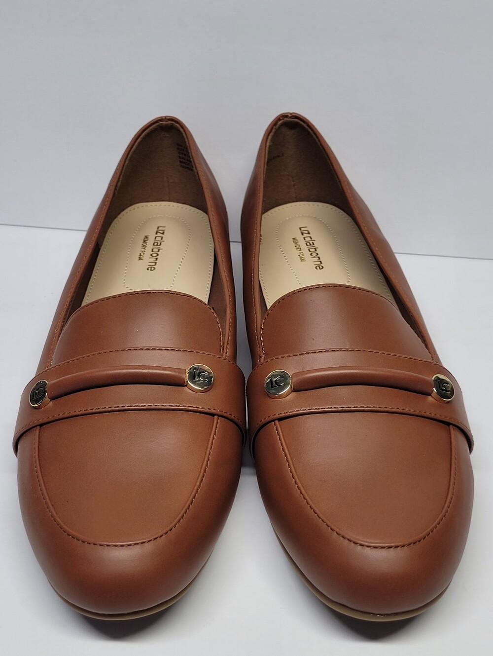 Liz Claiborne Trish Cognac Brown Slip-On Loafers
